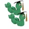 12" Personalized Graduation Autograph Green Stuffed Bookworm with Cap